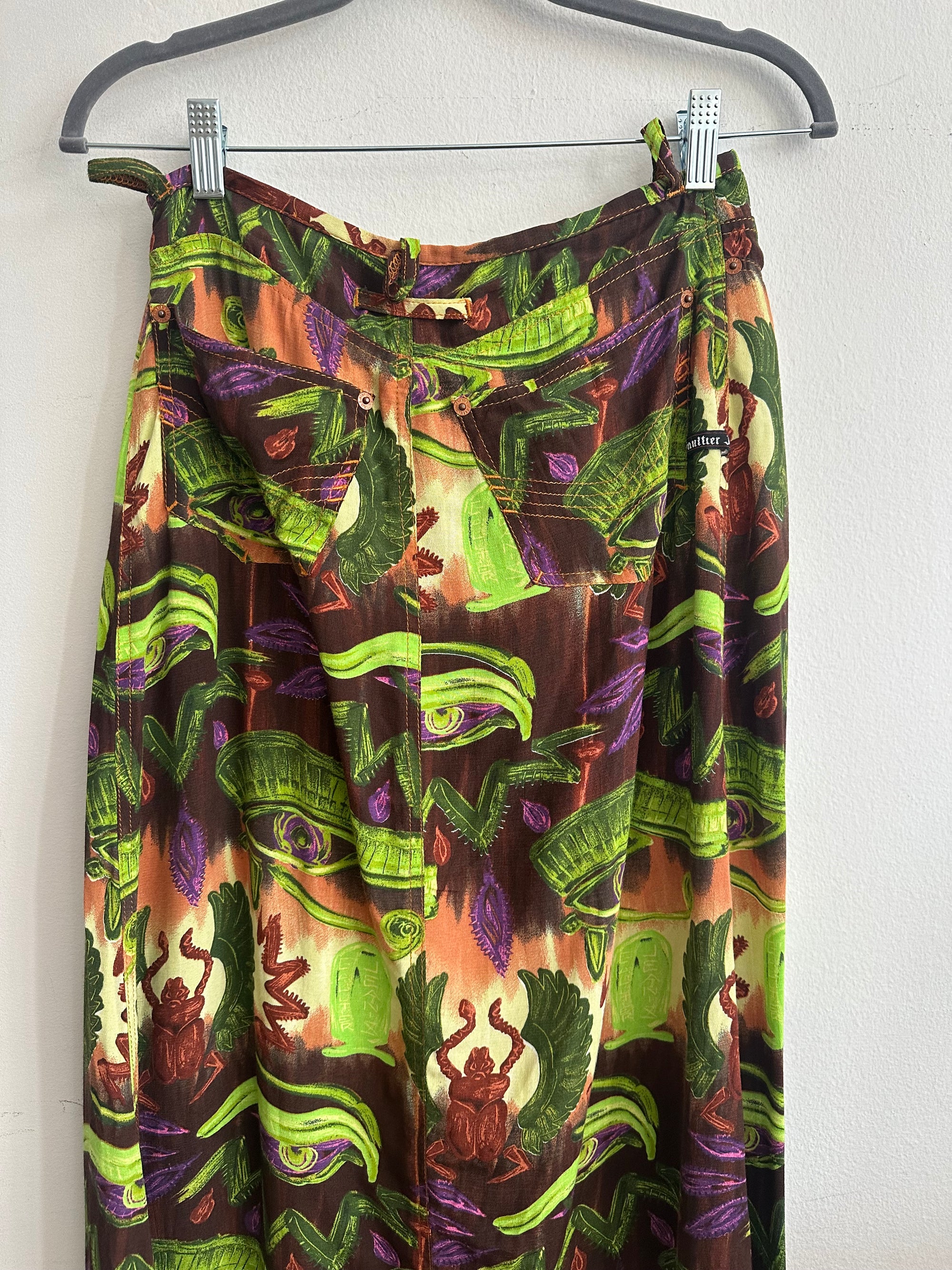 Jean Paul Gaultier eye of Horus 1995 midi skirt