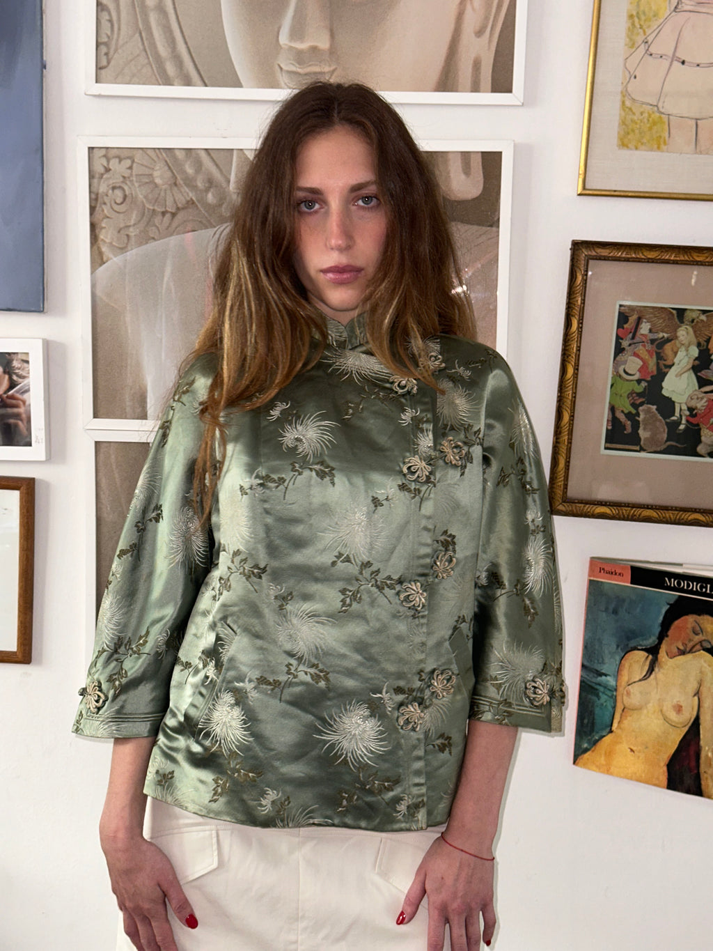 Vintage Silk Brocade Frog Closure Jacket