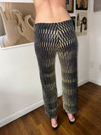 Vivienne Tam Mesh Metallic Pants