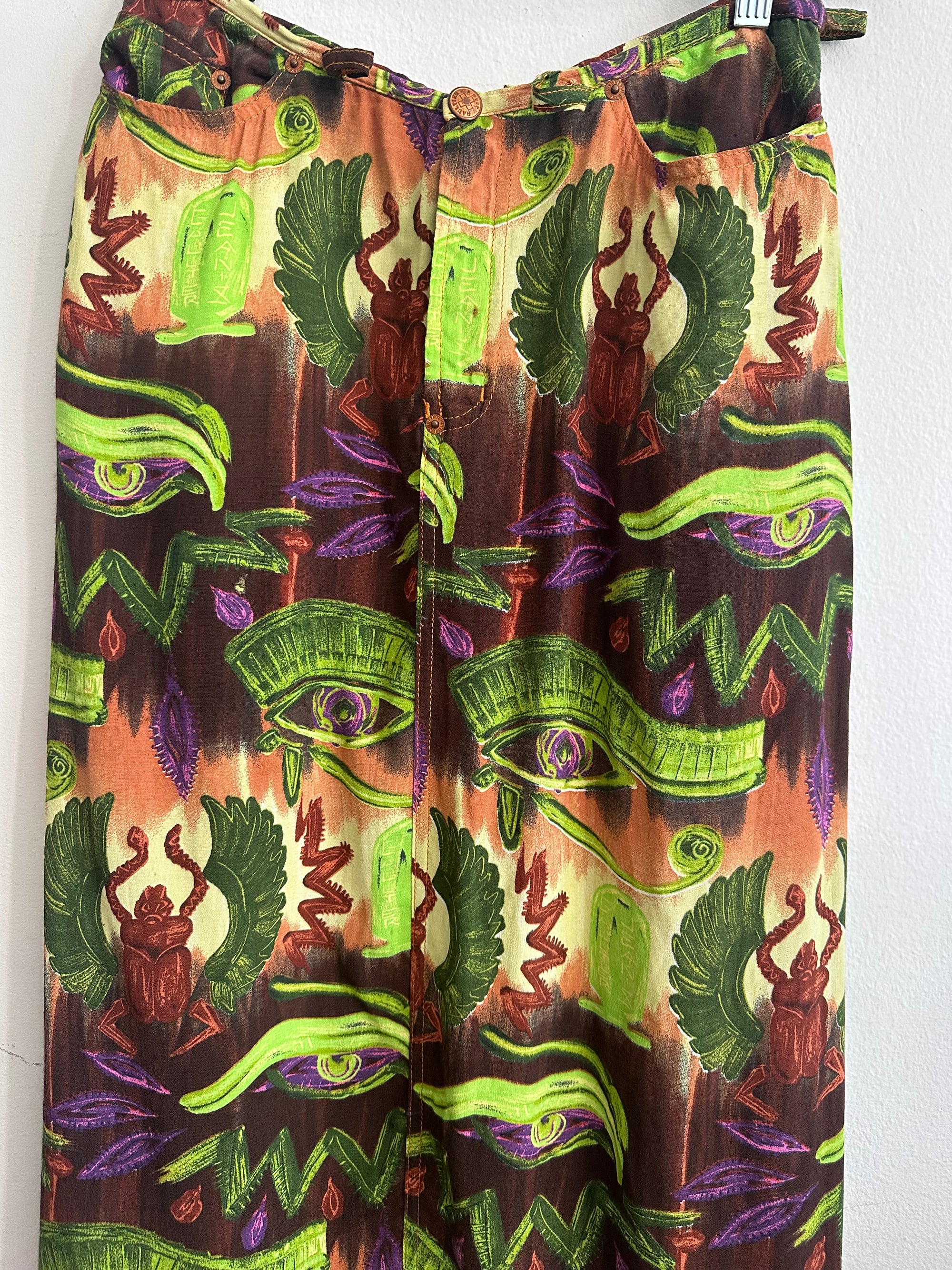 Jean Paul Gaultier eye of Horus 1995 midi skirt