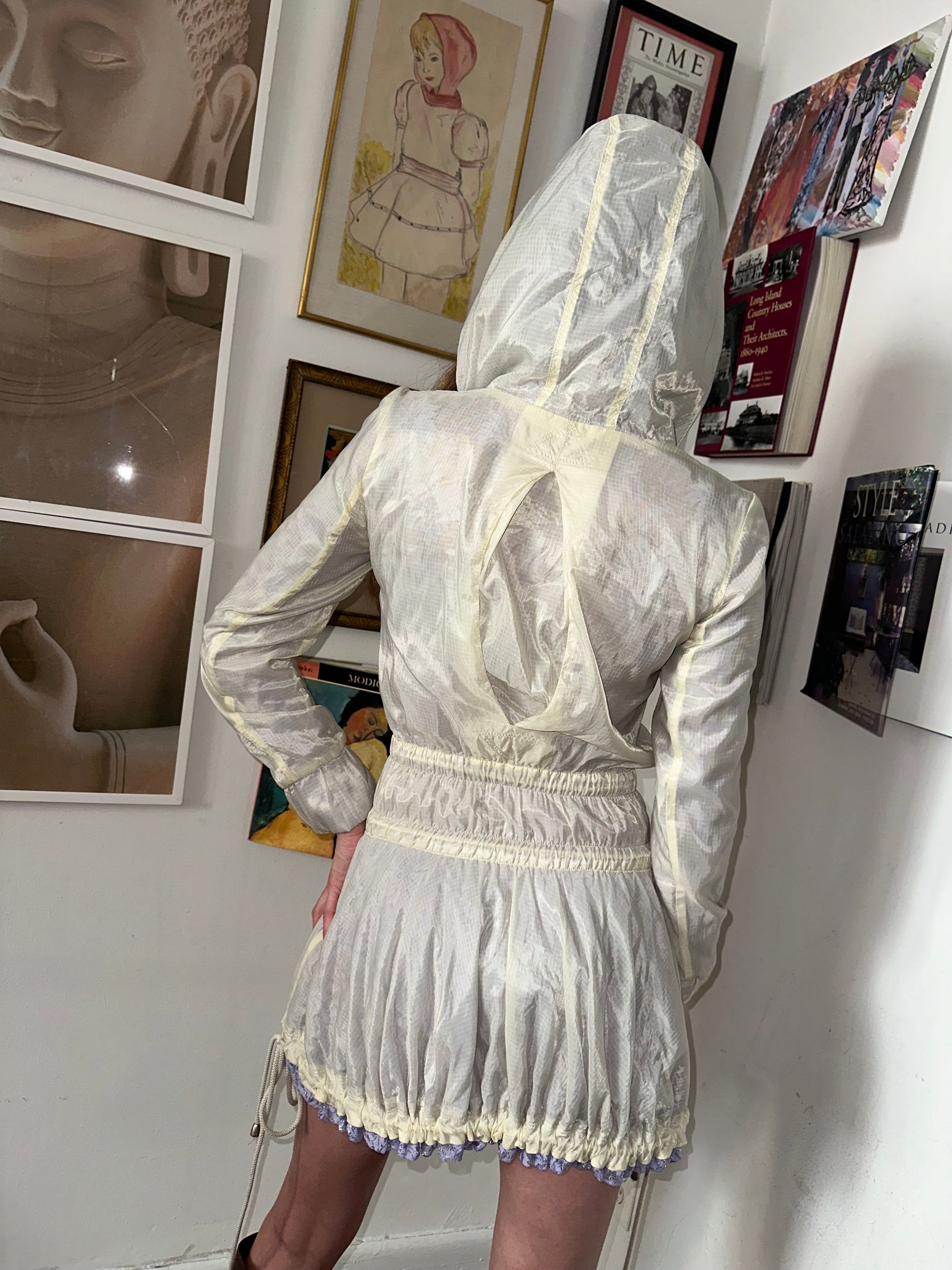 Patrizia Pepe Lace Lined Rain Coat