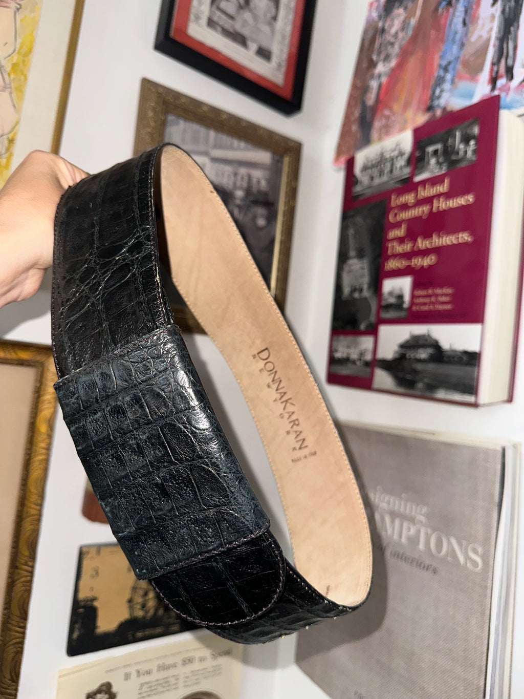 Donna Karan 90s Alligator Belt