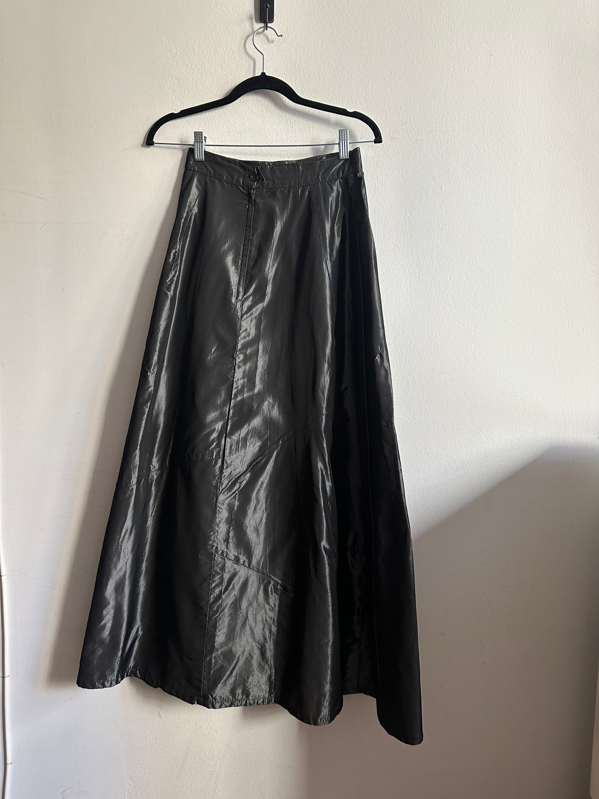Dries Van Noten 90s Taffeta Maxi Skirt