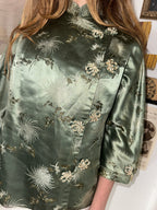 Vintage Silk Brocade Frog Closure Jacket
