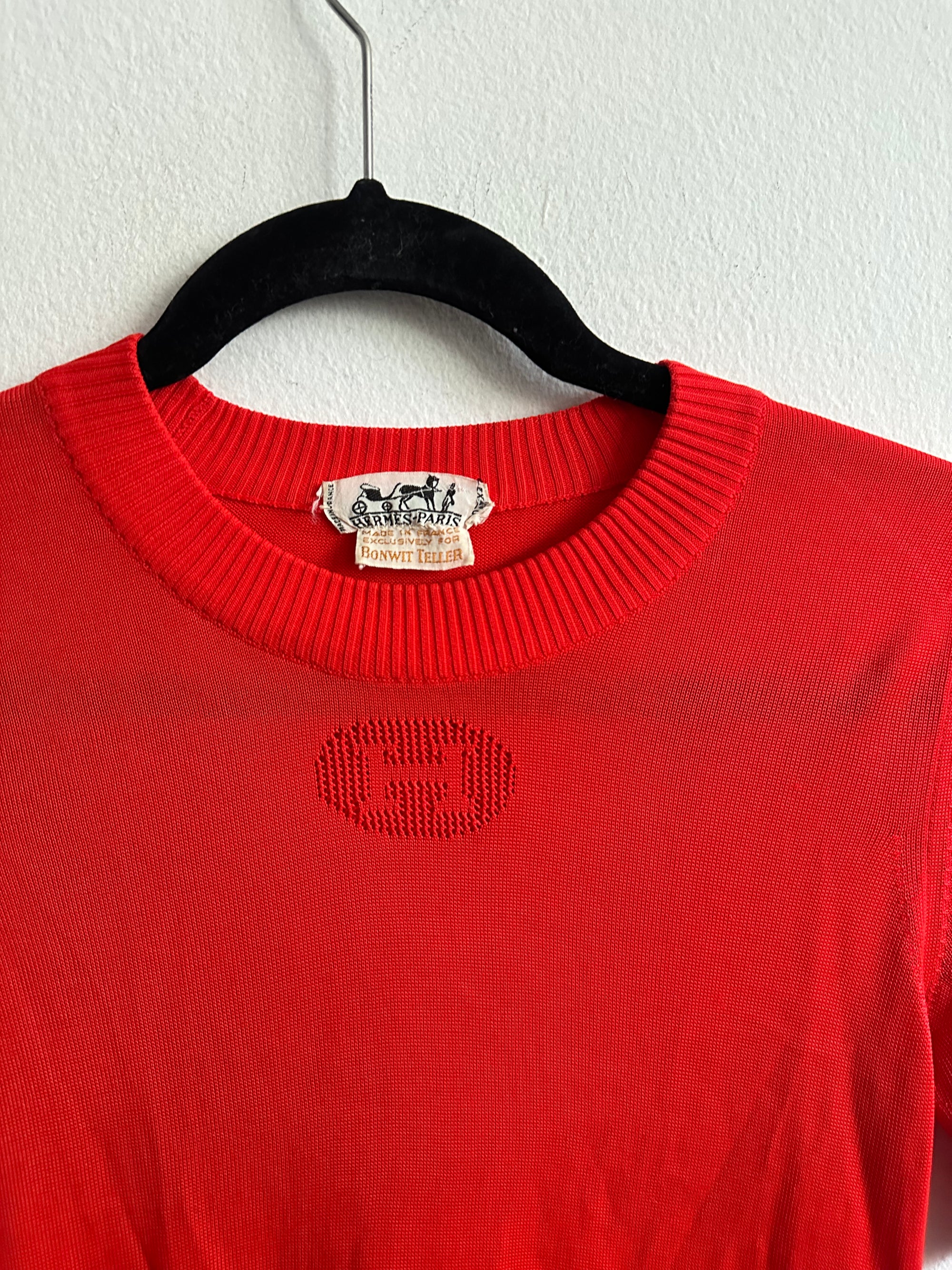 1980s Hermes Knit Silk Top
