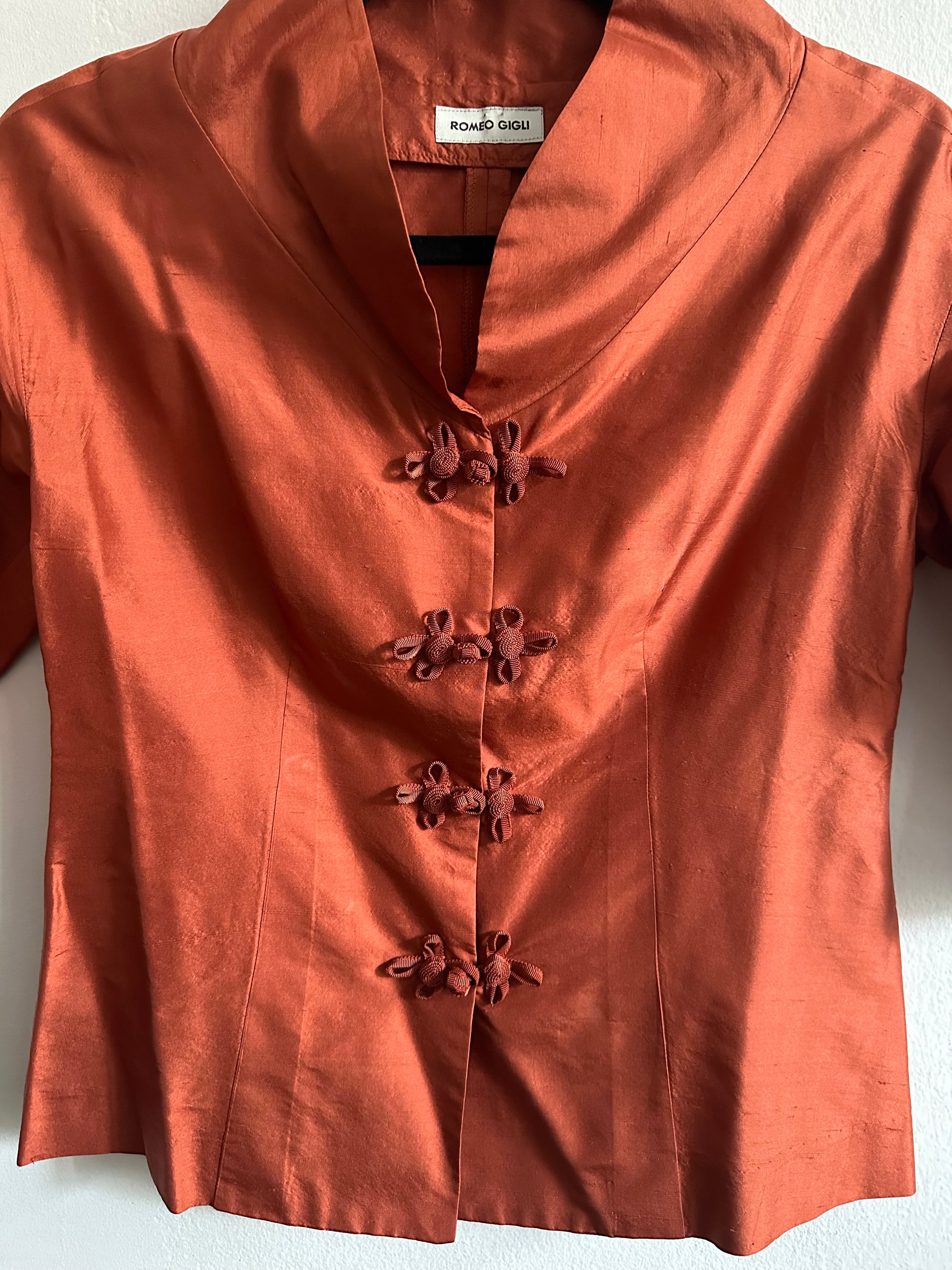 90's Romeo Gigli Raw Silk Top