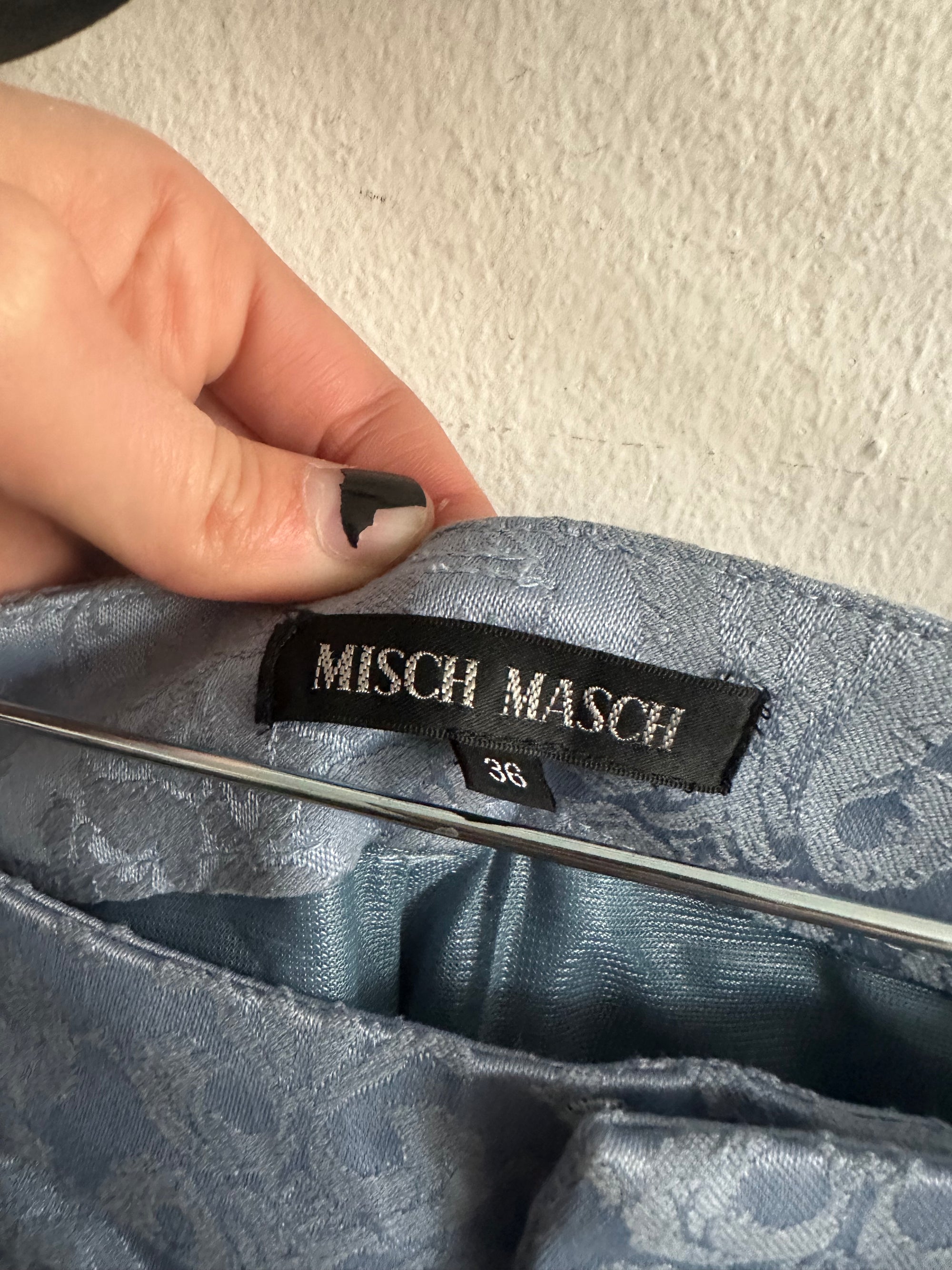 Misch Masch Silk Brocade Cigarette Pants