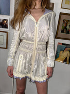 Patrizia Pepe Lace Lined Rain Coat