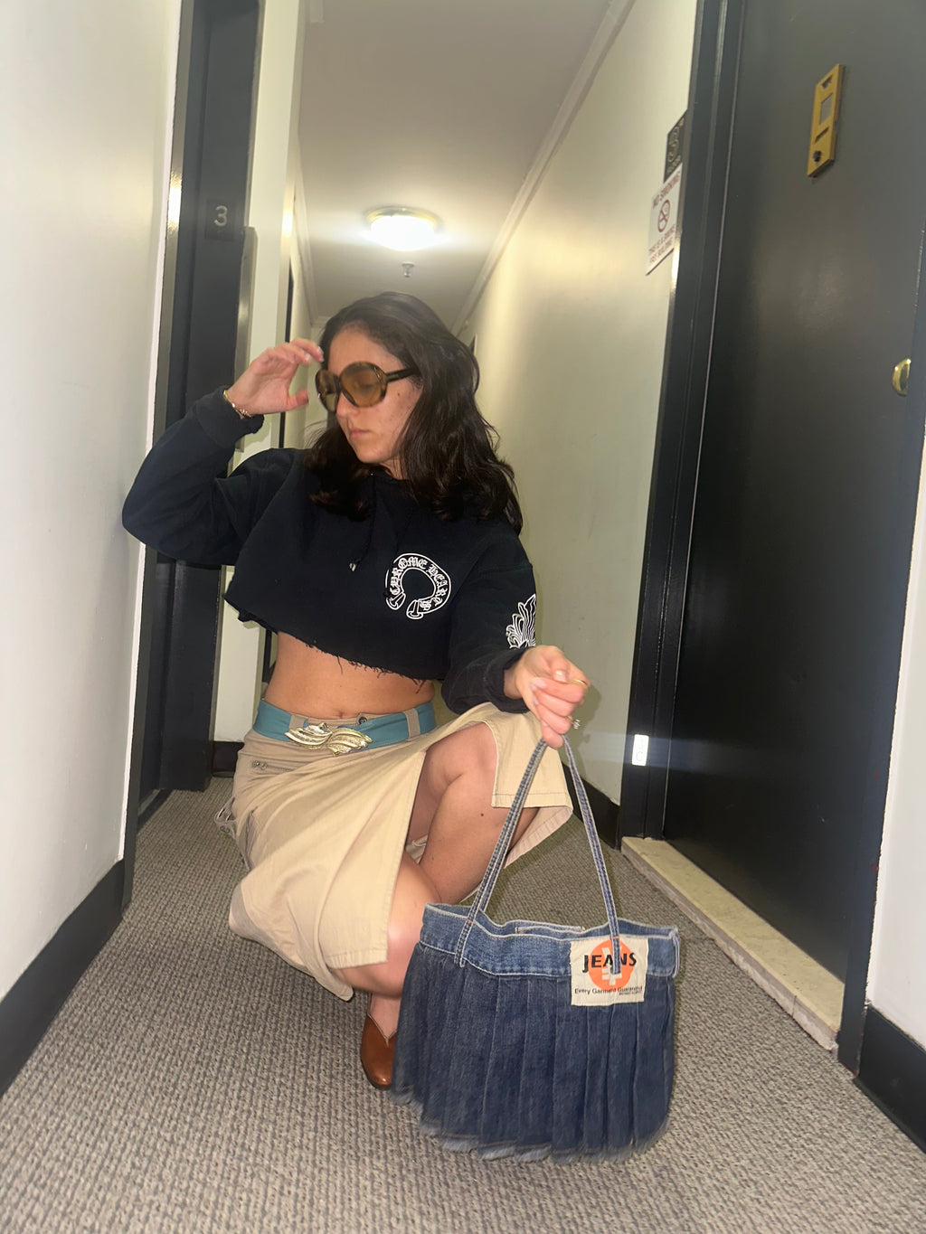 Michiko Koshino YEN Jean Skirt Bag