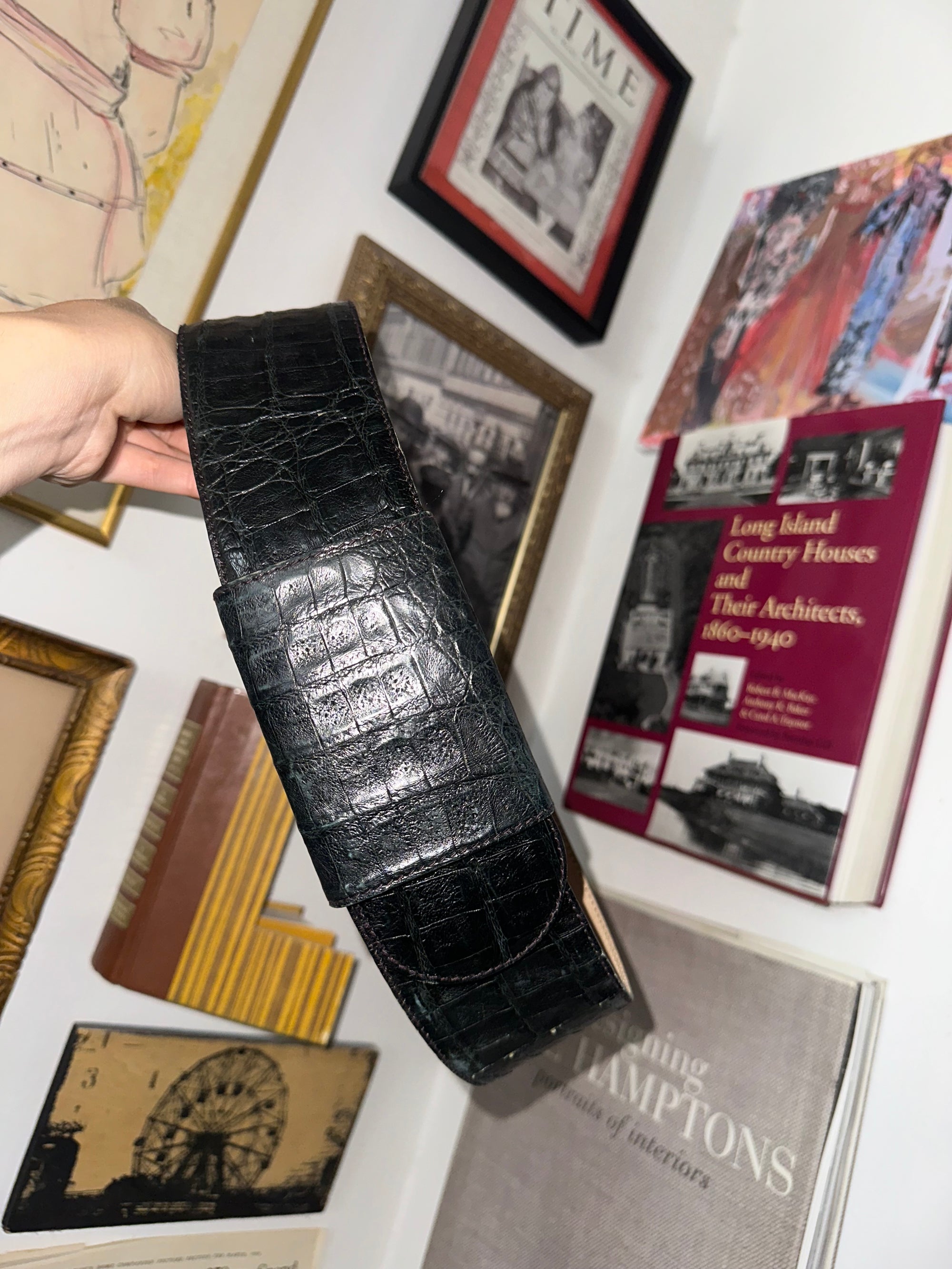 Donna Karan 90s Alligator Belt