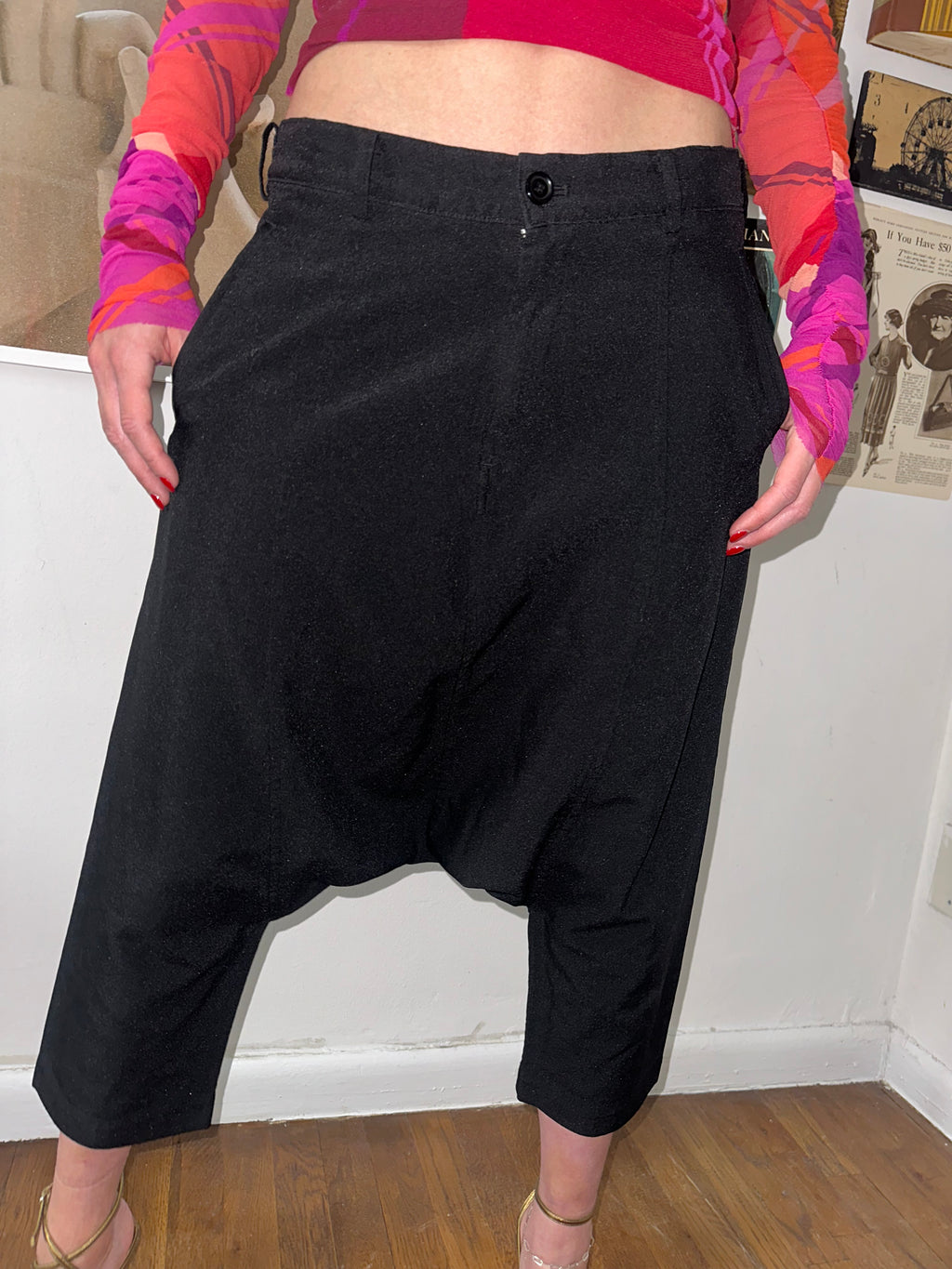 Comme Des Garcon Drop Crotch Capris