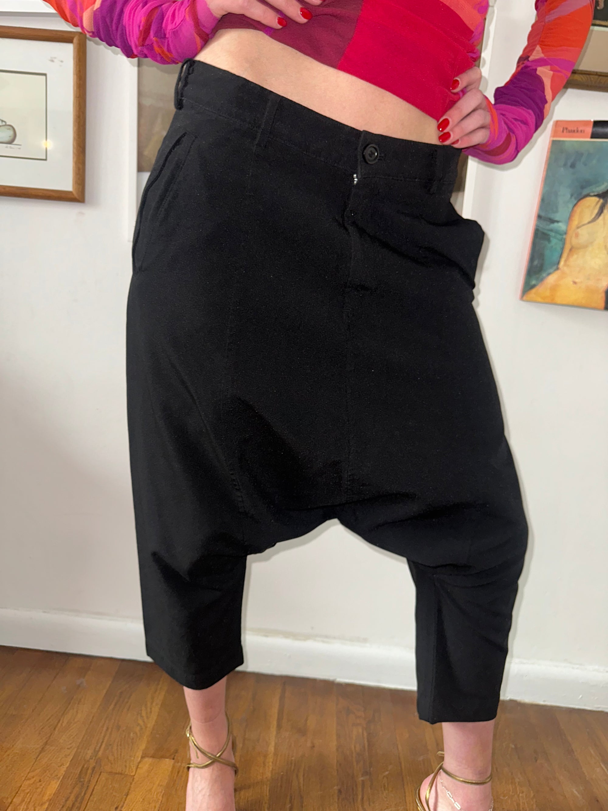 Comme Des Garcon Drop Crotch Capris