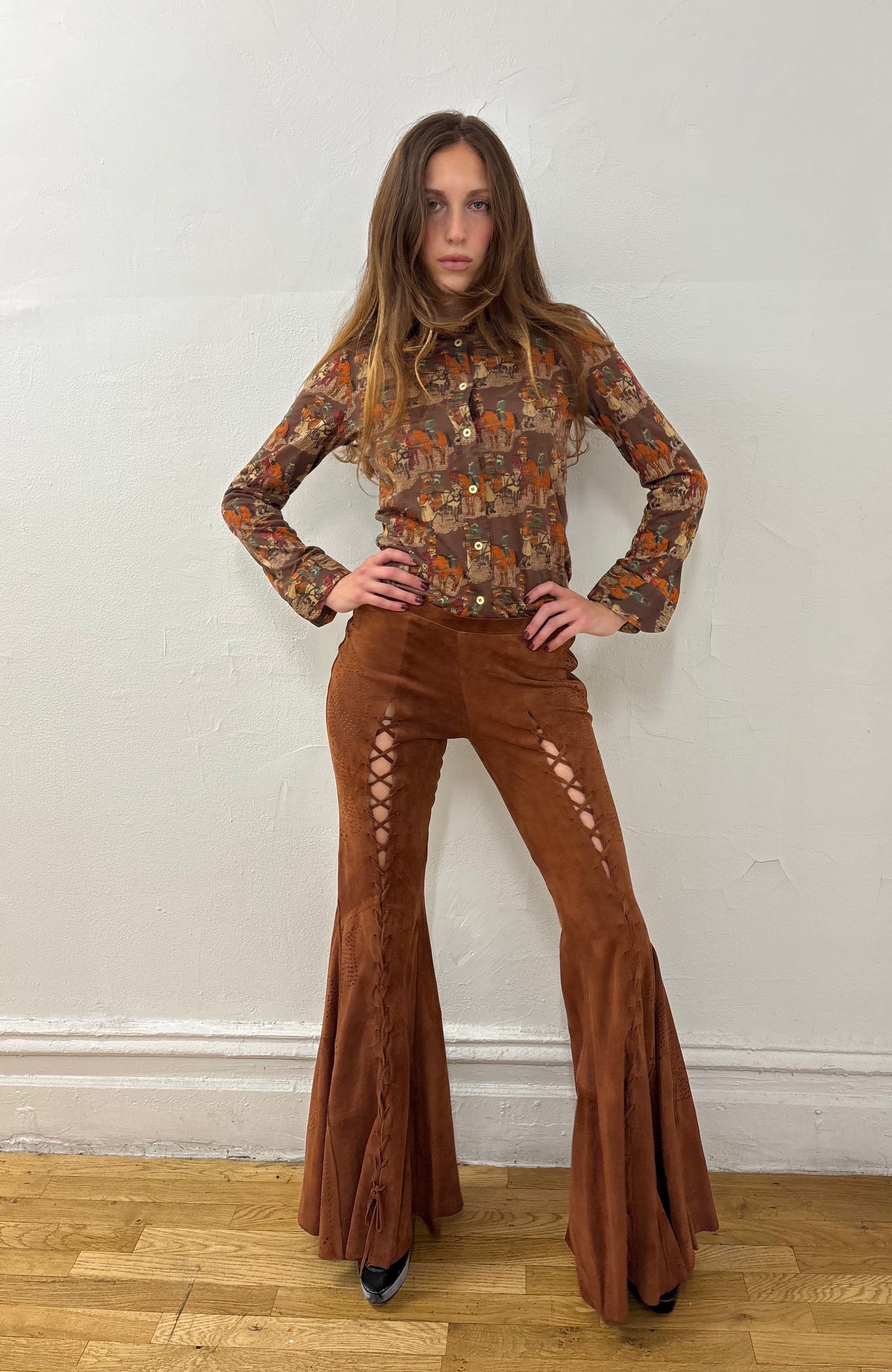 Bespoke Vintage Suede Pants