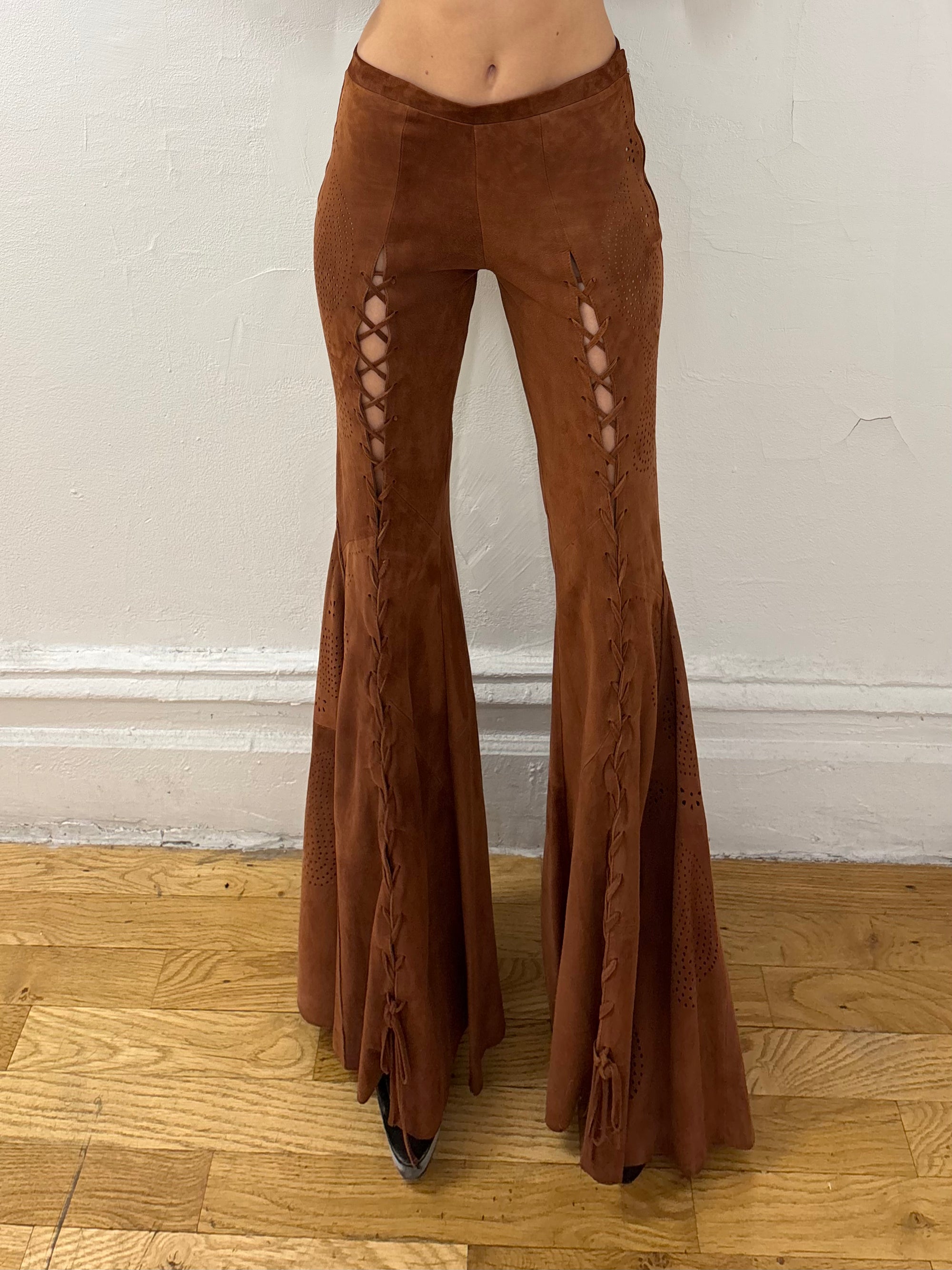 Bespoke Vintage Suede Pants