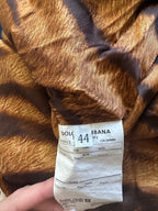 Dolce and Gabbana Velvet Animal Print Pencil Skirt