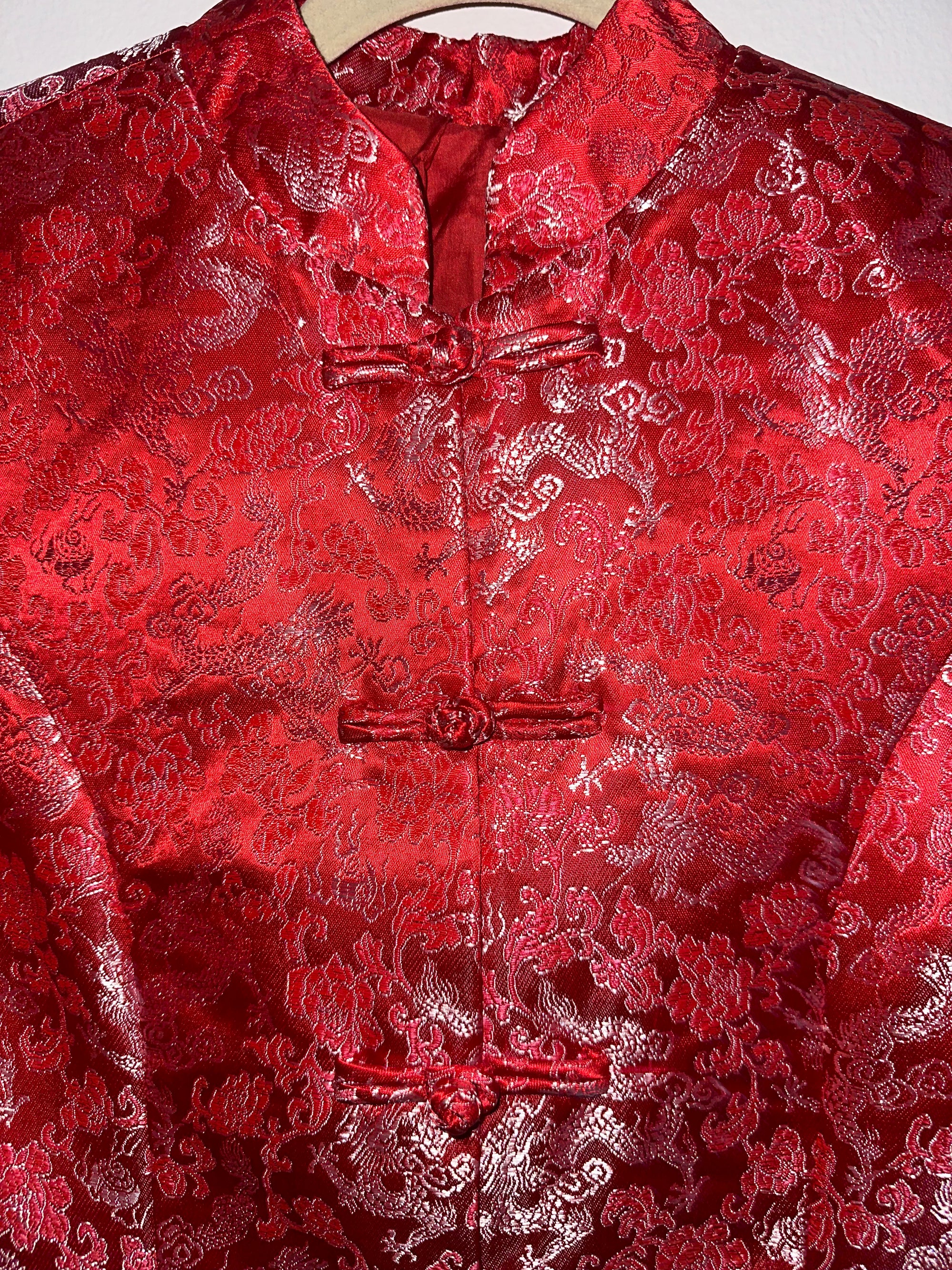 Silk Jacket with Frog Closures