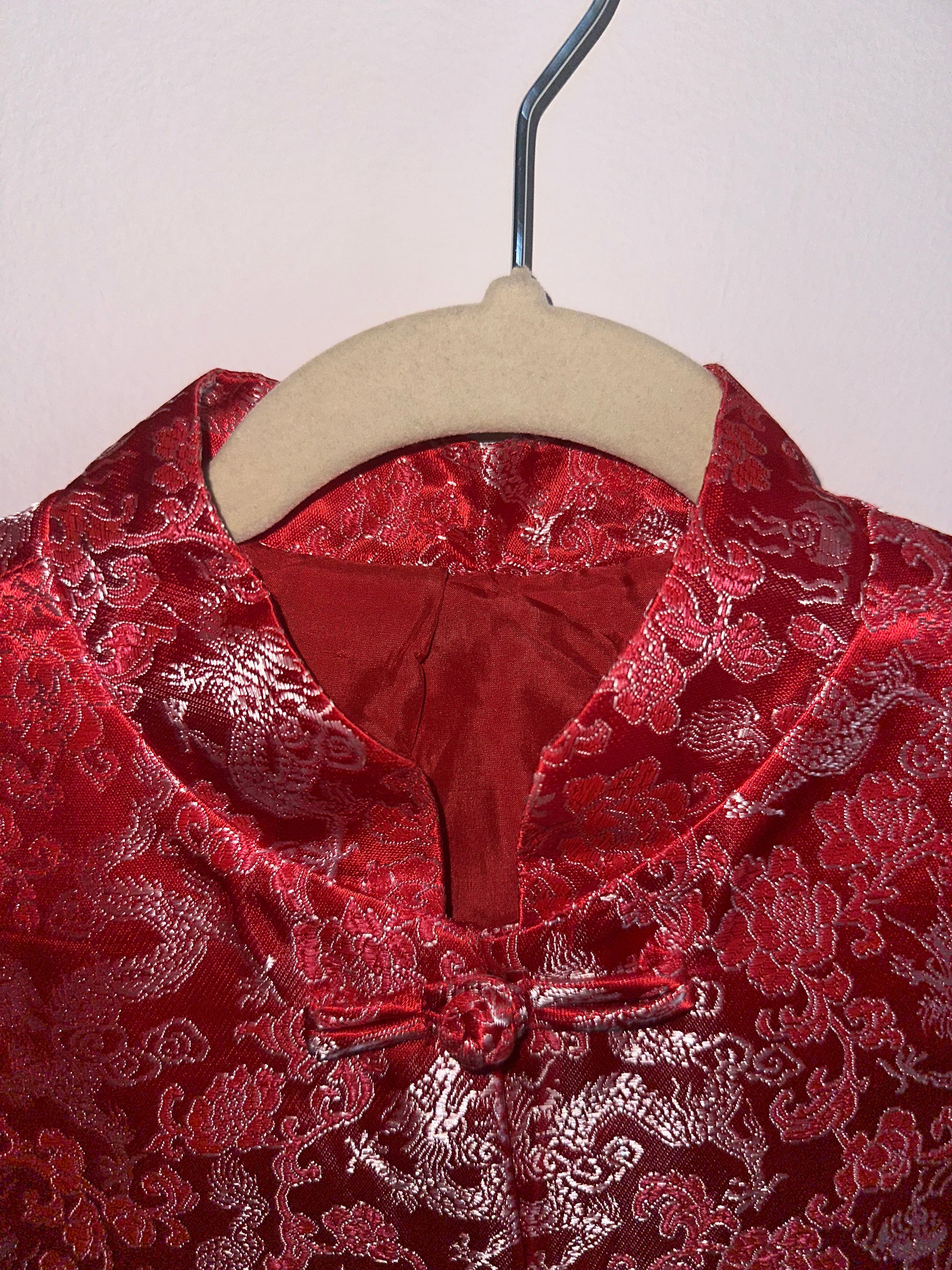 Silk Jacket with Frog Closures