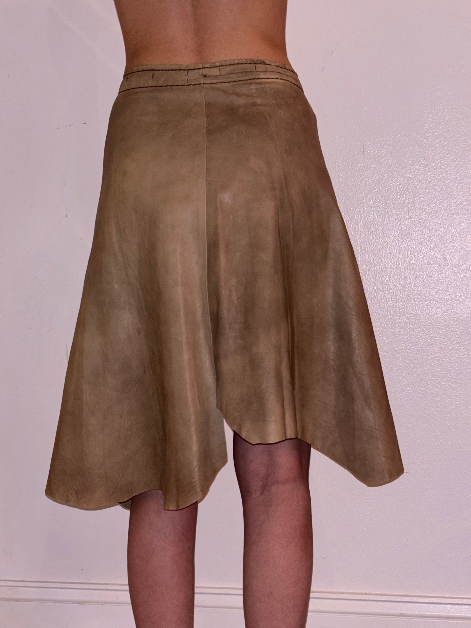 Plein Sud Leather Wrap Skirt