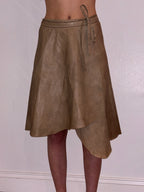 Plein Sud Leather Wrap Skirt