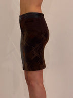 Roberta Scarpa Velour Pencil Skirt