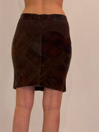 Roberta Scarpa Velour Pencil Skirt
