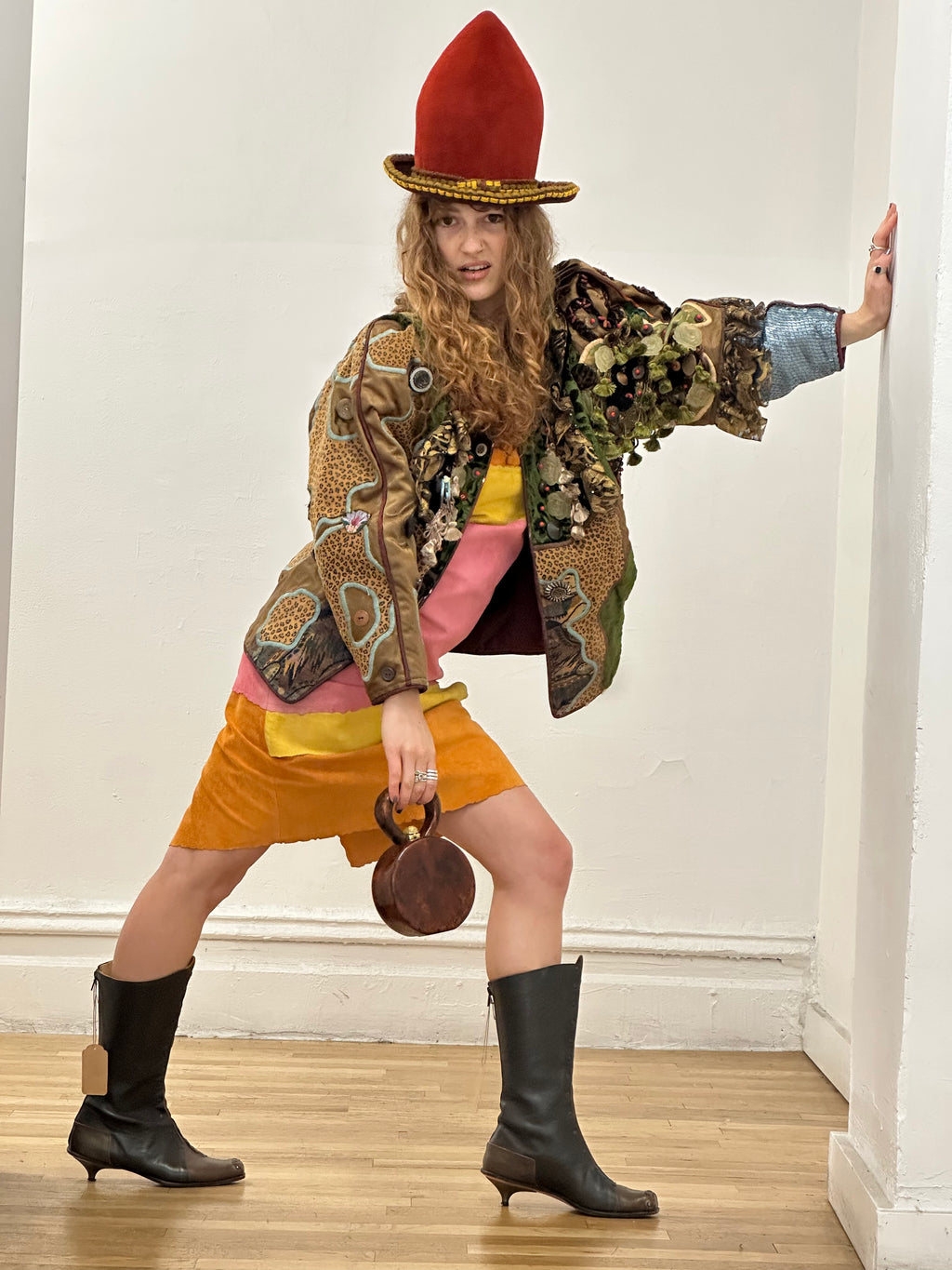 60's Wooden Bag
