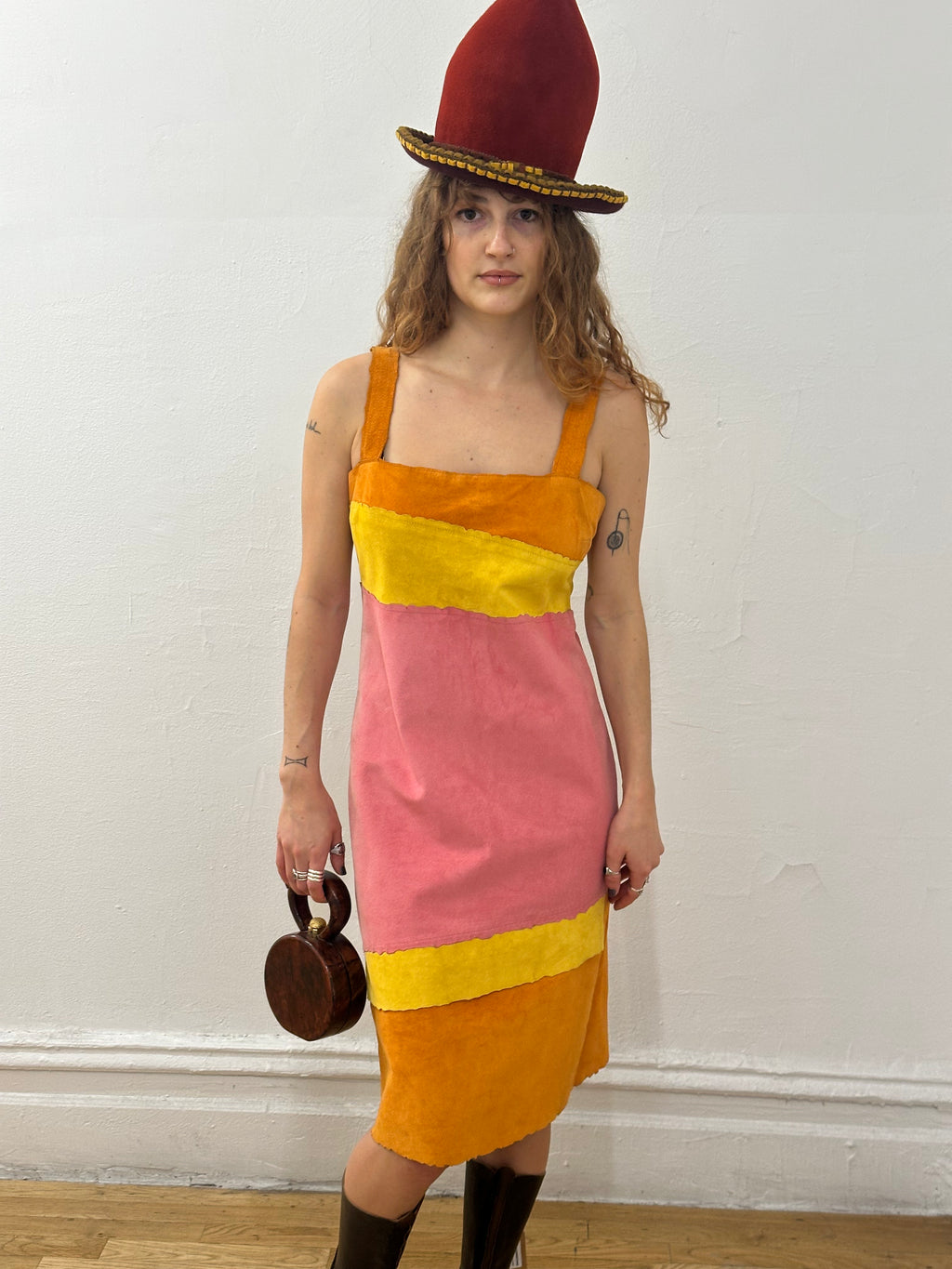 Romeo Gigli Suede Dress