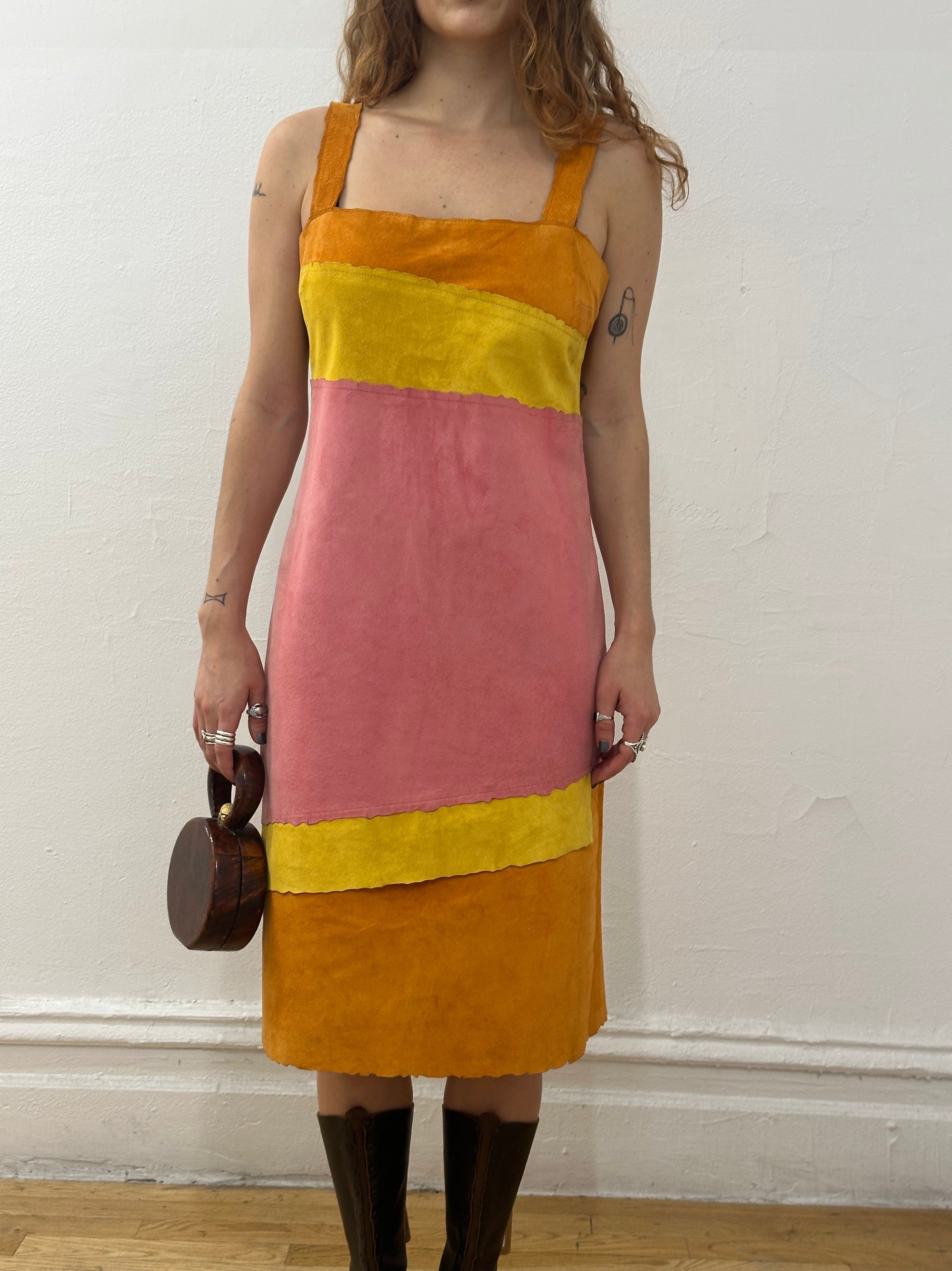Romeo Gigli Suede Dress