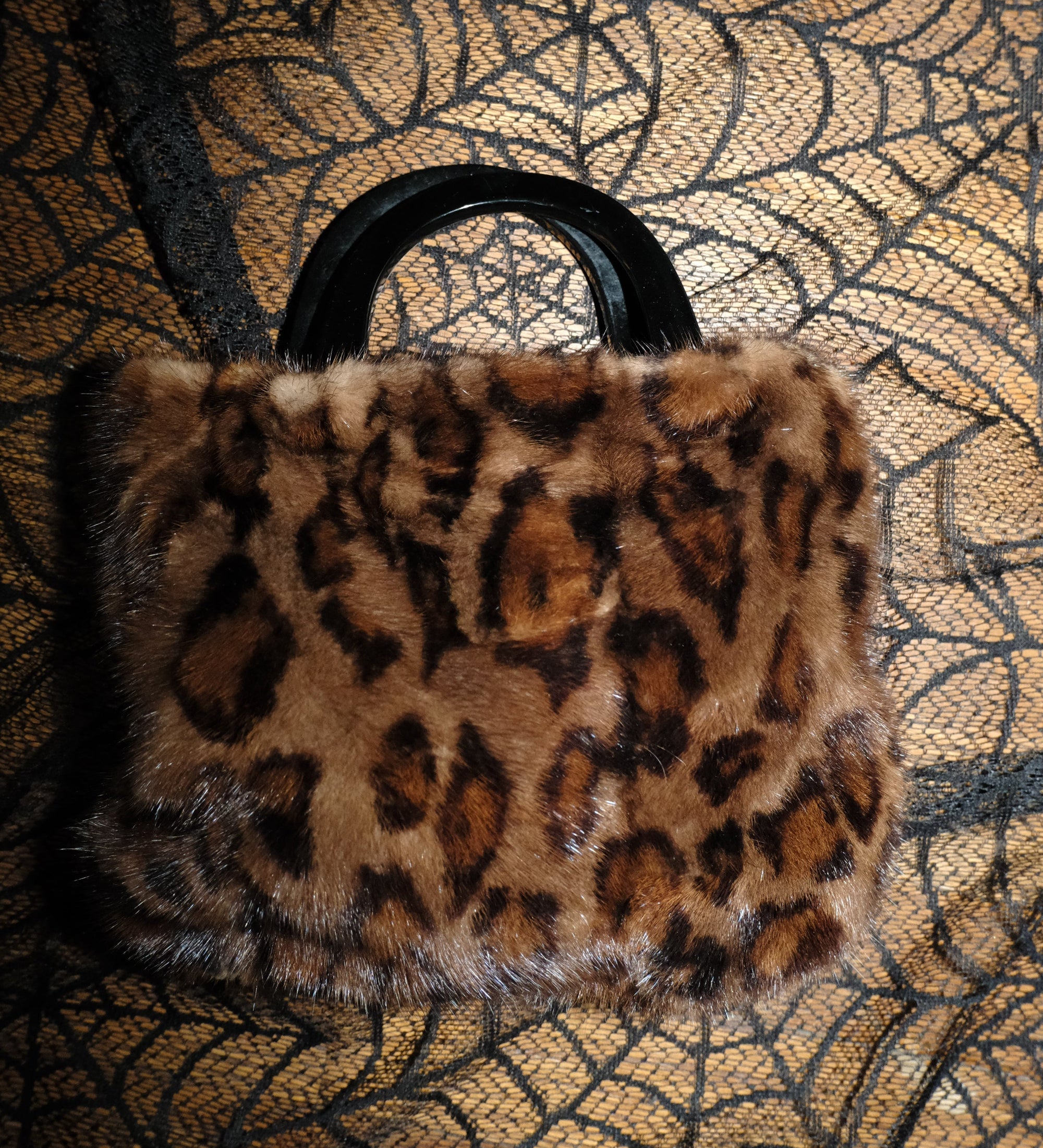 Mink fur bag