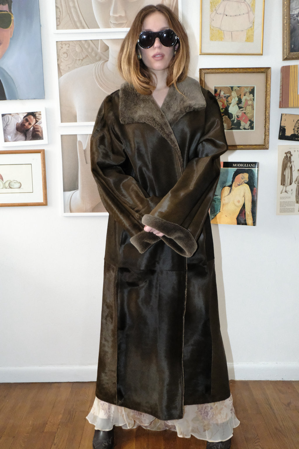 Valentino pony hair coat