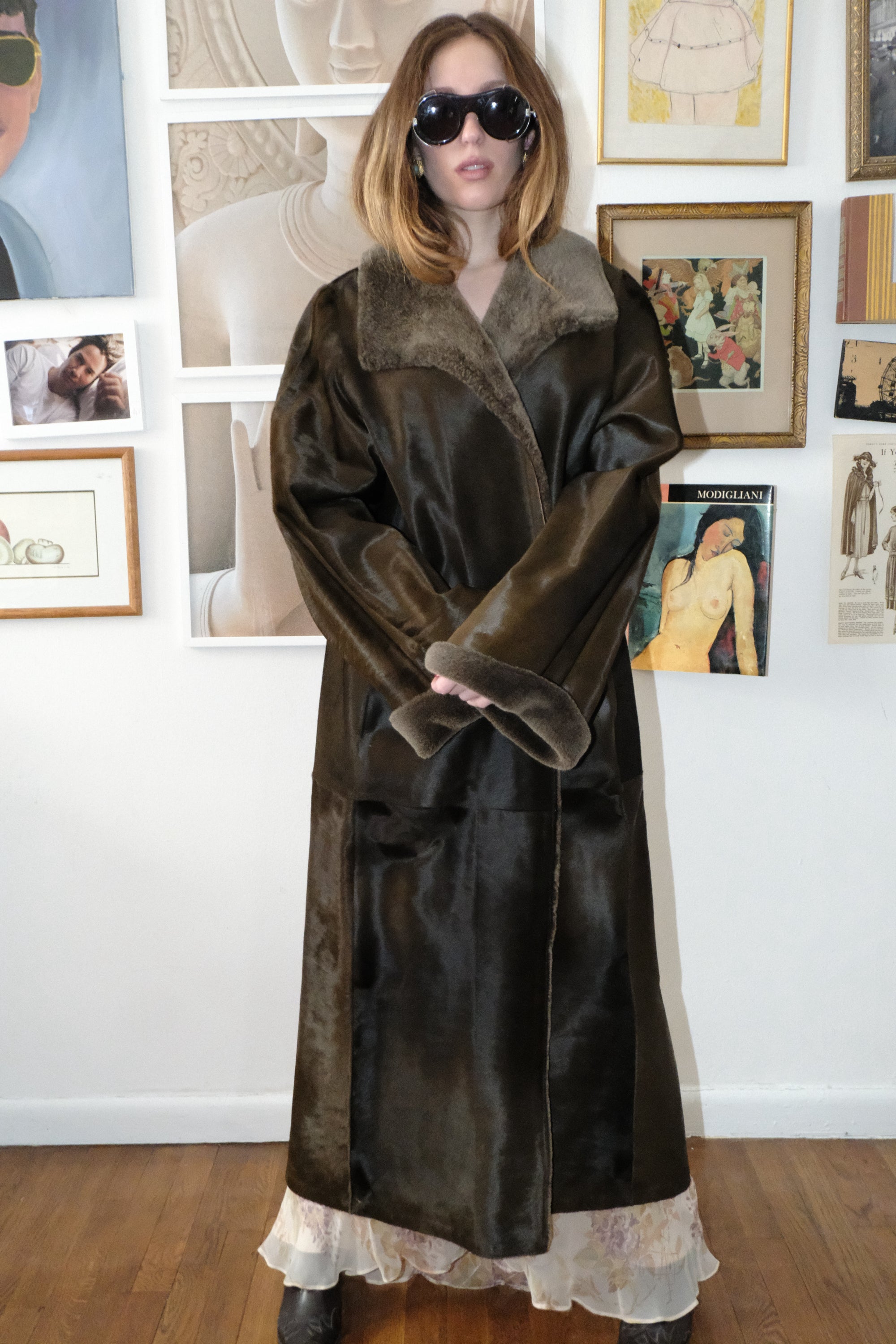 Valentino pony hair coat