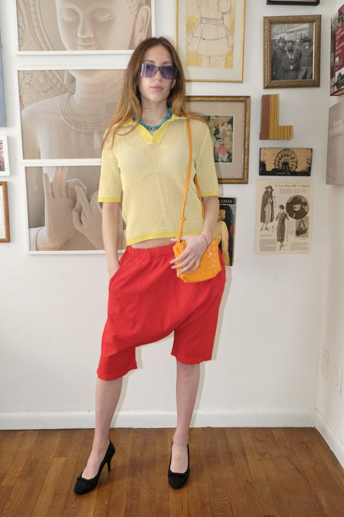 Comme Des Garcon drop crotch capris