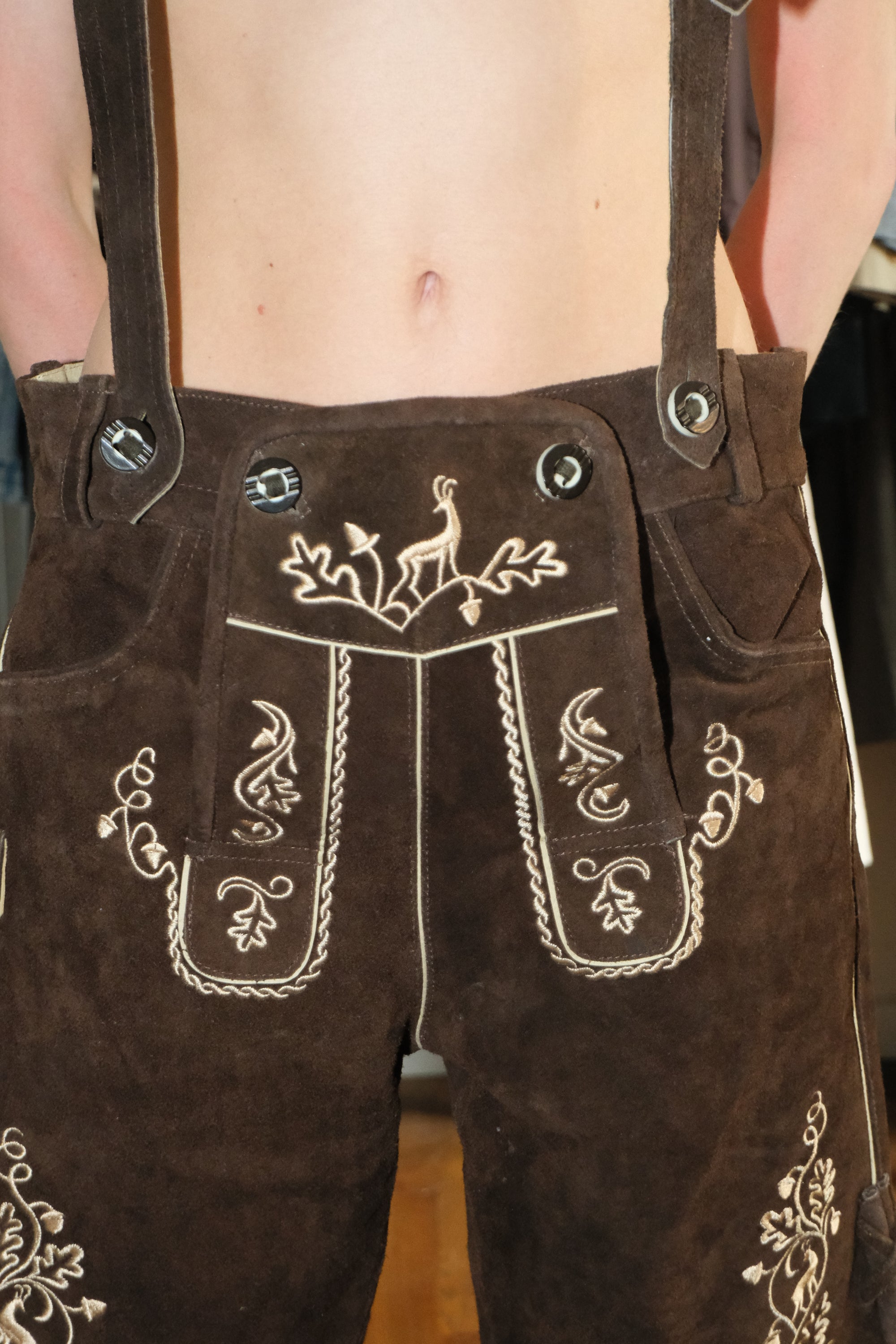 Vintage Suede Overalls