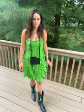 Load image into Gallery viewer, Aiden Mattox Silk Green Dress
