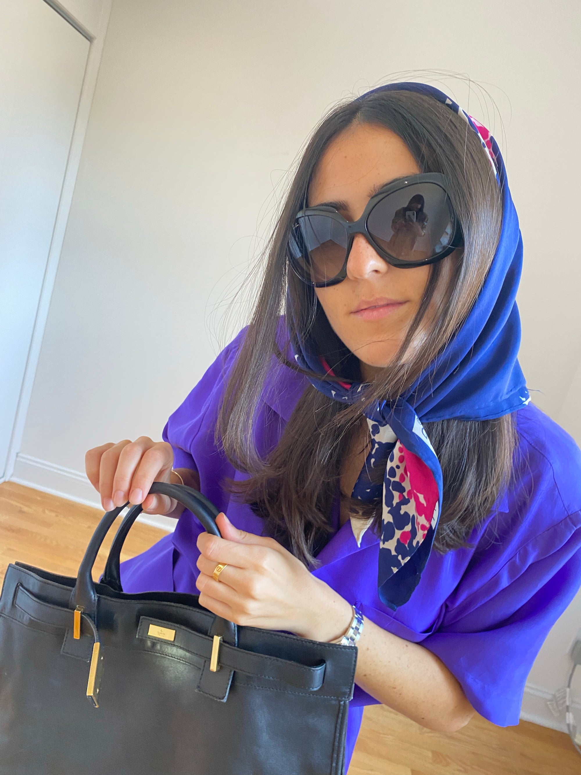 Tom ford for Gucci Black Leather Handbag