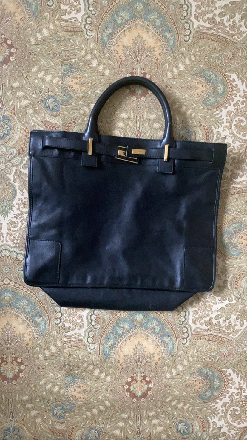 Tom ford for Gucci Black Leather Handbag