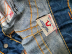 True Religion Snakeskin Low Rise Bell Bottoms