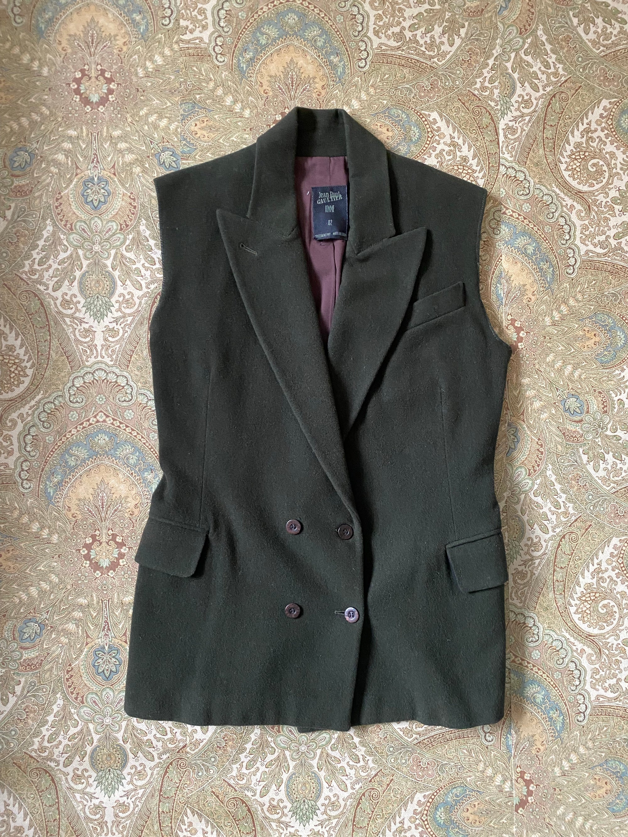Jean Paul Gaultier Wool Blazer Vest